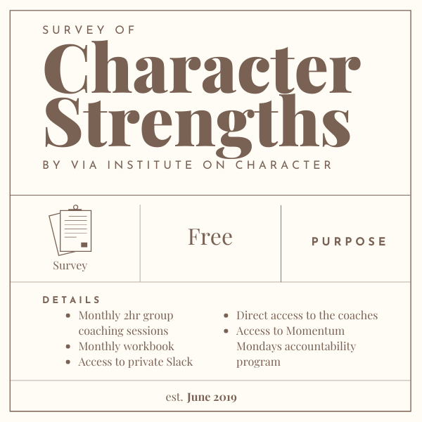 Character strengths survey | Ways + Meaning